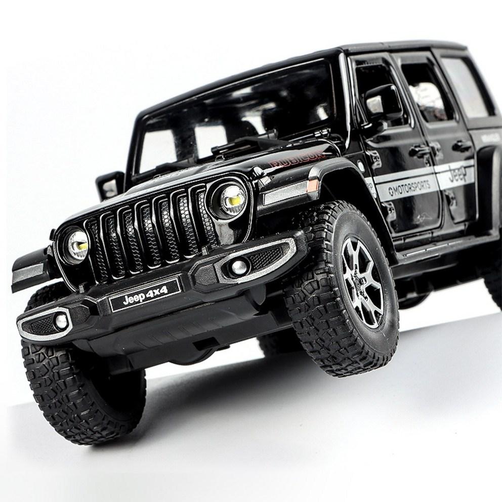 Jeep Wrangler Rubicon 1:22 Schaal Die-cast Metaallegering Pull-back Auto Model, Zwart