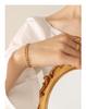 18K Gold Handmade Double Layer Rice Bead Bracelet for Women - European & American Style (E207)