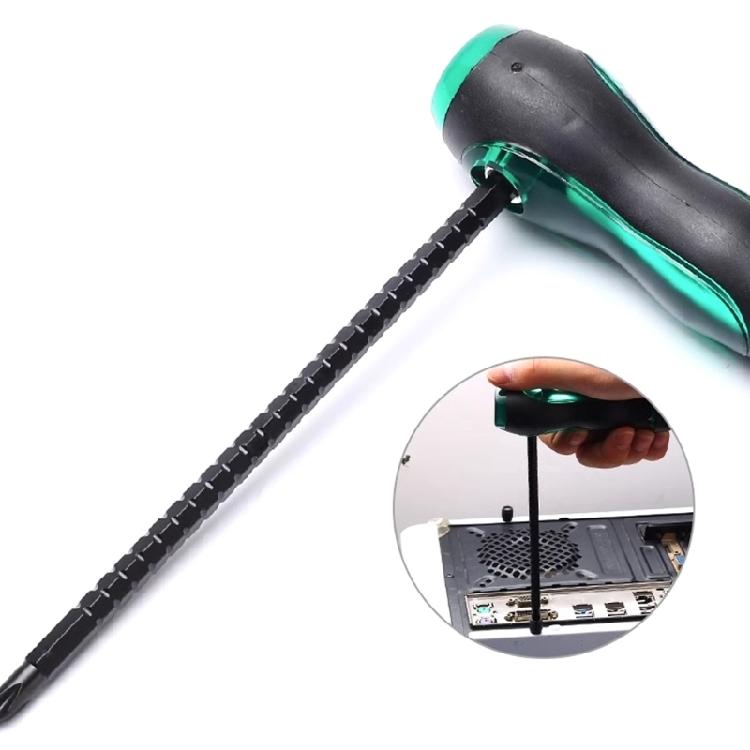 Ratcheting Screwdriver Double Purpose Bolt Driver Telescopic Crossing Slotted Bit Repair Detachable Adjustable Screwdriver