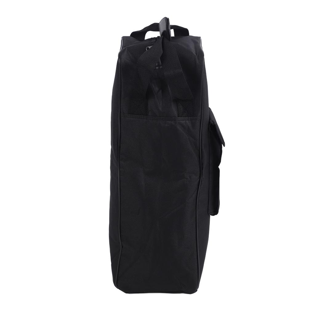 Boot Bag with Handle Oxford Cloth and Leather Black Waterproof Portable Boots Storage Bag for