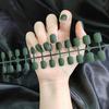 24Pcs/Set Matte False Nails Simple Solid Color Short Nails Press On Fake Nail Tips Full Cover Artificial Fingernails Detachable