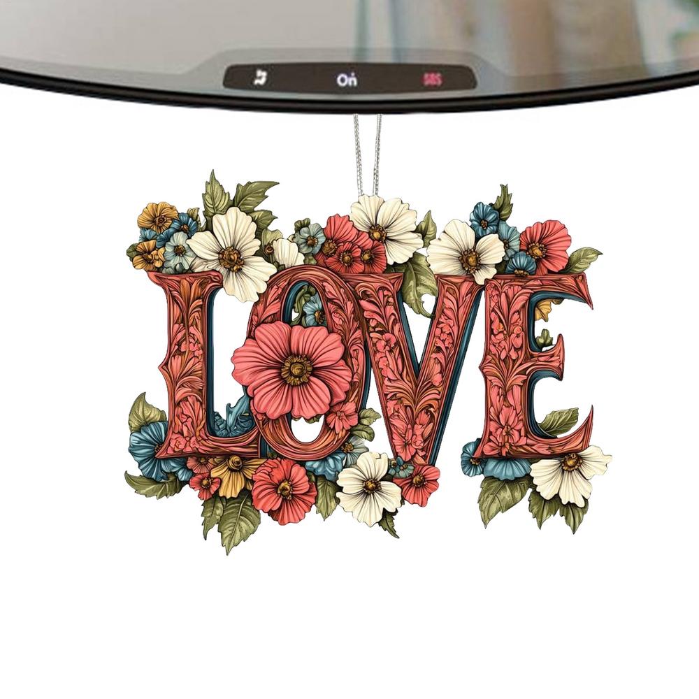 

Love Ornaments For Christmas Tree 2d Acrylic Pendant Valentine s Day Love Hangable Decor For Home Car Family Friends Holiday