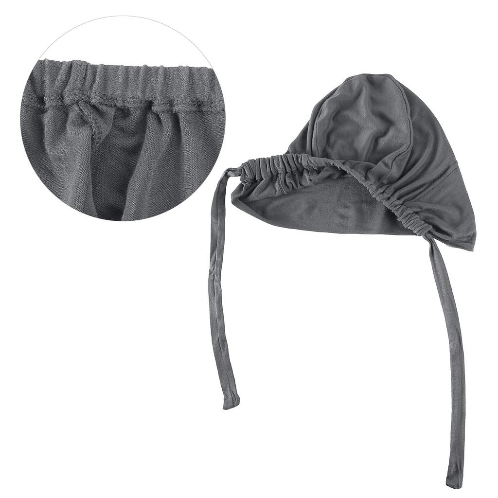 Ethnic Hair Solid Hair Care Cap with Headwear for Hair Loss and Breathable and Perfect for Everyday and Set of 2 Dark Women's Turban, Simple, Color,