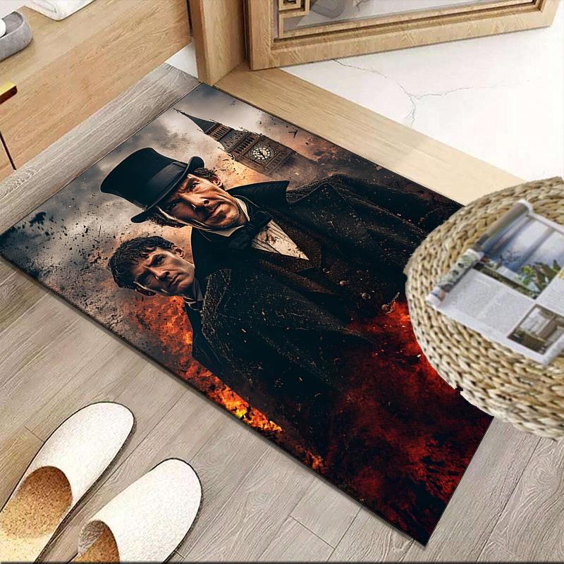 Sherlock Victorian Mystery Carpet, Kitchen Rugs, Yoga Mat, Non-Slip Mats, Rug for Bathroom, Living Room Bedroom, Camping Rugs Christmas Gift