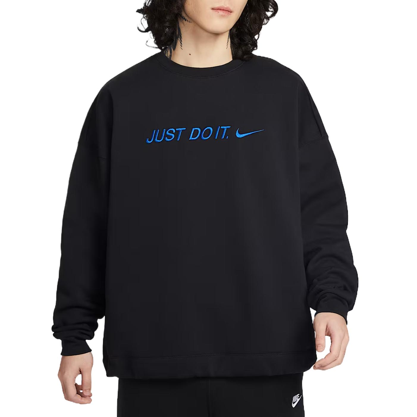 Nike Sportswear Club Crewneck Fleece Long Sleeve T-Shirt Men tops IF1640-010 XS