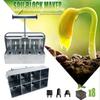 Stainless Steel Soil Blocker with Handle Handheld Clod Maker Reusable Seedling Soil Block Maker for Greenhouse Yard Accessories