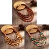Bohemian Vintage Beaded Necklace With Multilayer Geometric Design For Womens Fashion