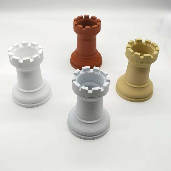 Chess Cart Pen Holder 3D Printed Chess Piece Desk Organizer Minimalist Makeup Brush Storage Cup for Home Office School Supplies