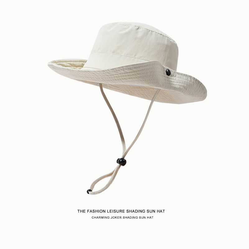 

Summer 2025 New Arrival Men s and Women s Big Head Circumference Quick-Drying Bucket Hat UV Protection Outdoor Leisure Climbing Sun Hat Quick-Dry Cowboy Hat-White Free size 54-58cm