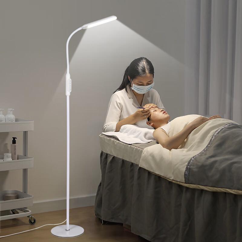 Adjustable LED Floor Lamp with Clamp and Remote Control