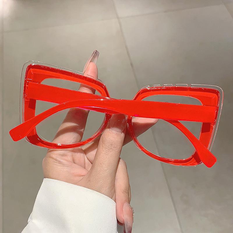 Vintage Anti Blue Light Glasses Women For Men Luxury Brand Designer Oversized Myopia Prescription Optical Pink Popular Frame