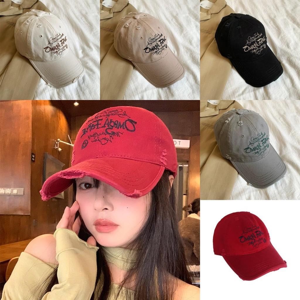 Letter Fashion Embroidered Baseball Cap Women Cotton Sun Protection Casual Hat