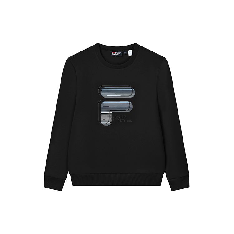 

FILA SS22 Logo Print Crewneck Sweatshirt Men Sweatshirt Black F51M148236FBK M