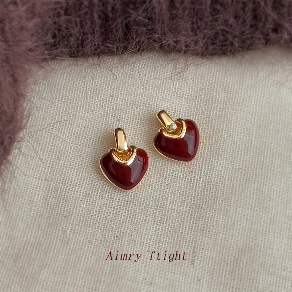 Литературные Эмалевые Серьги с Капельной Глазурью в Форме Сердца, Серьги в Гонконгском Стиле, Цепочка Поставок Ювелирных Изделий