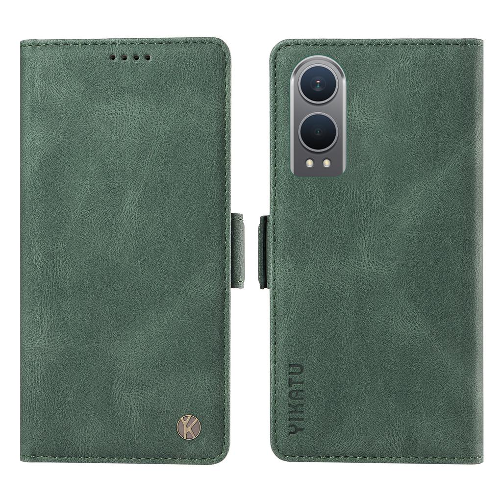 Dla OnePlus Nord CE4 Lite 5G/Oppo K12x 5G (Chiny) Etui Pokrowiec na telefon ze skóry PU Stojak Przegródki na karty