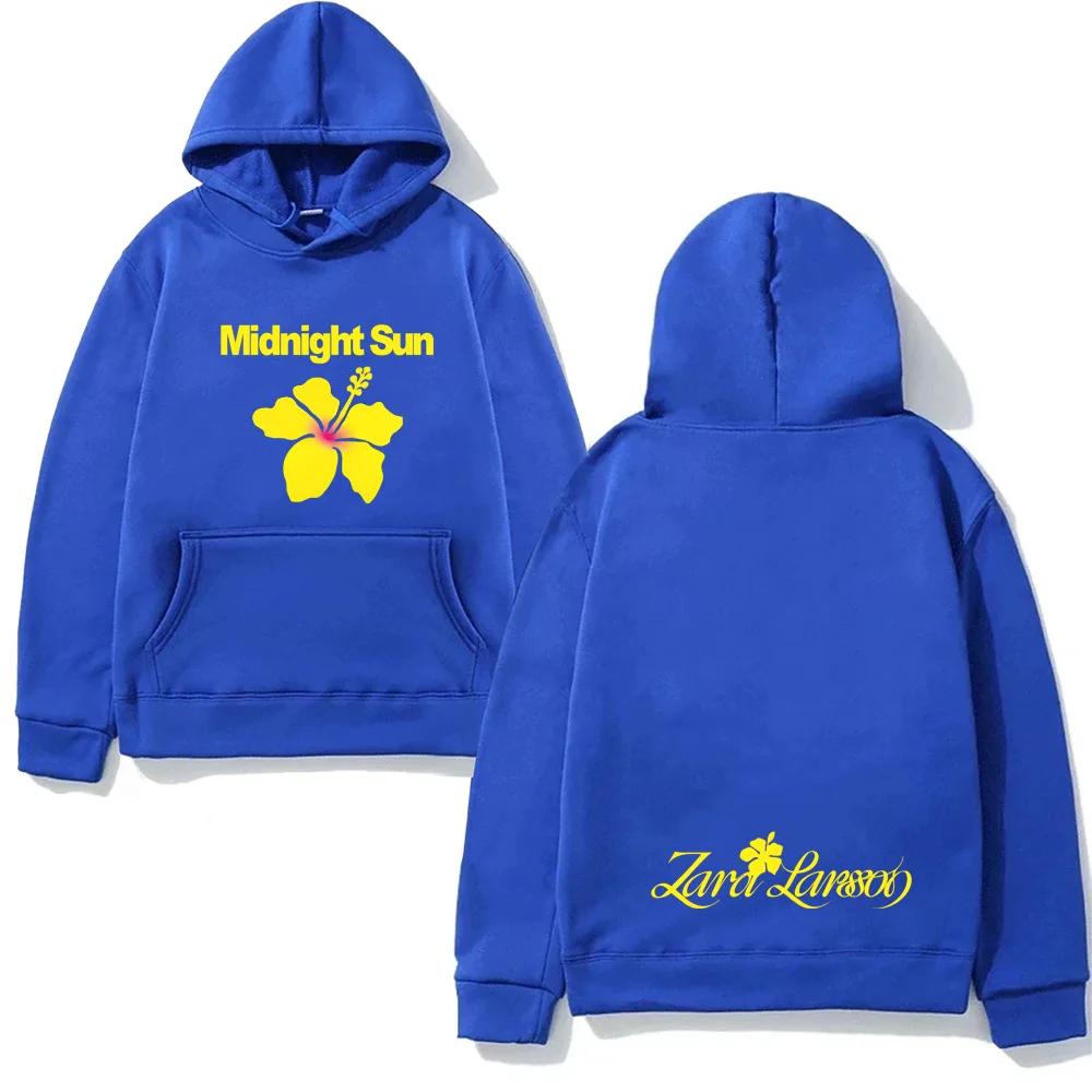 Midnight Sun Hoodie Zara Larsson Mit Tasche Fleece Bequemes Sweatshirt Ärmel Gothic Kleidung Moletom Vintage Pullover