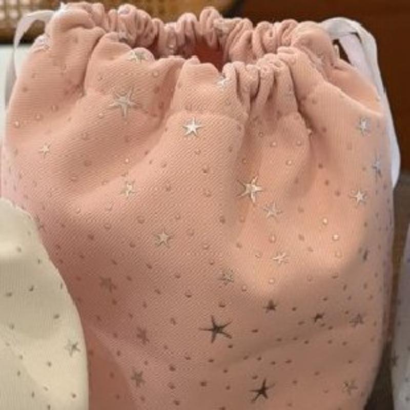 Stern Leinwand Bündel Mundbeutel Ausgehen tragbare Kosmetiktasche einfache Polaroid Tasche Aufbewahrung für Kleinkram Schminktasche