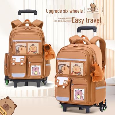 Capybara Kids' Trolley Backpack 1-6 Grade - Stair-Climbing, School & Travel Bag