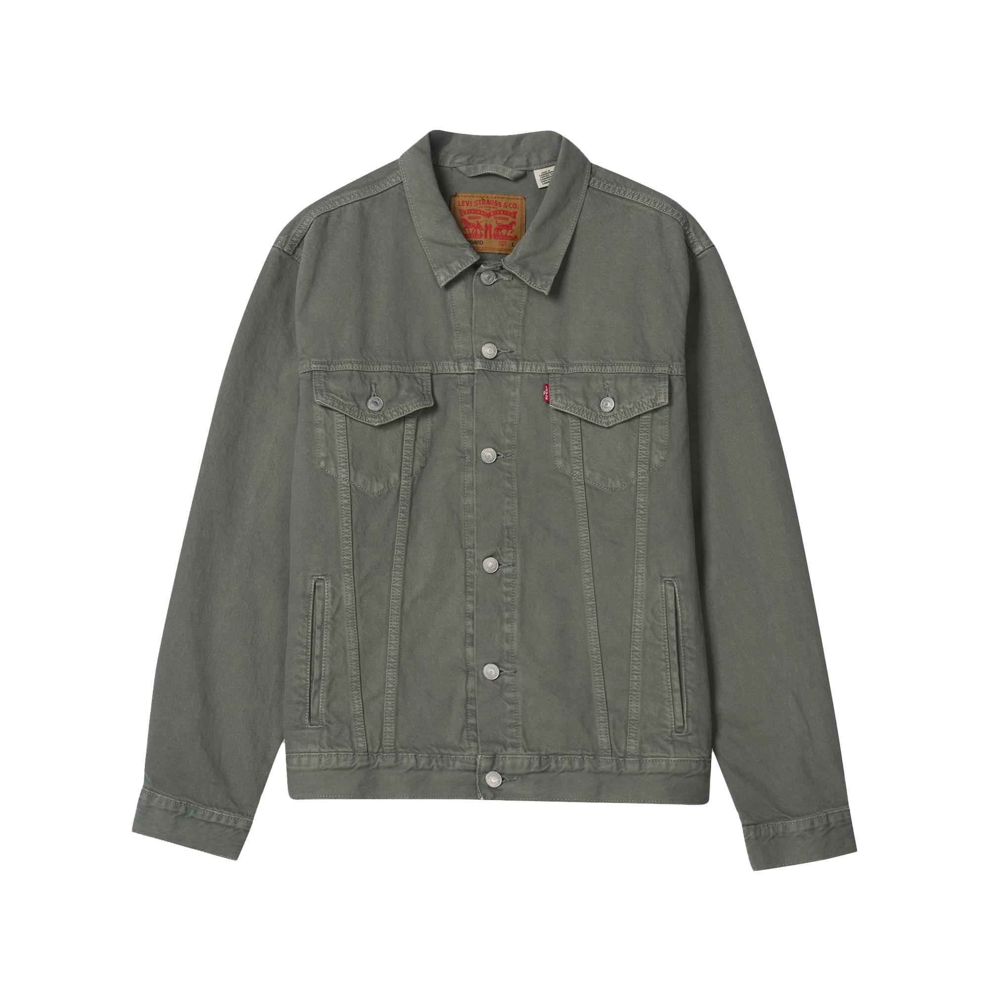 Levi s The Trucker Jacket Washed Olive Green Men 72334-0785 S