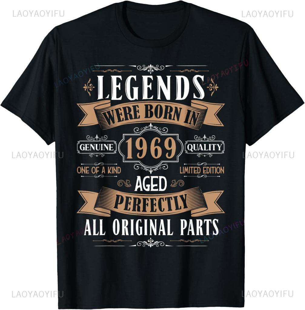 Vintage 56 Birthday Decorations Women Men 56th BDay 1969 Tee T-Shirt Mens T Shirt Print On Demand Short Sleev Camiseta Hombr