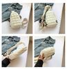 White Plaid Puff Shoulder Bag - Trendy, Versatile, and Cute for 2026