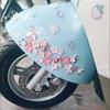 Peach Blossom 3D Car Sticker - Decorative Stereo Flowers for Electric Vehicles