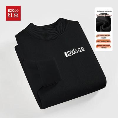 Hodo Herren Dickgestrickter Pullover mit Silikonlogo