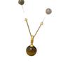French Tiger's Eye Pendant Necklace for Women, Elegant and Exquisite, Light Luxury with a High-End Feel, Maillard Sweater and Collarbone Chain.