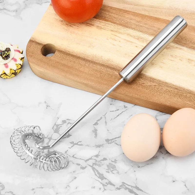 Frusta a Molla in Acciaio Inossidabile per Uova Portatile Manuale a Spirale Accessori da Cucina Frullatore per Latte Frusta per Montare Accessori da Cucina
