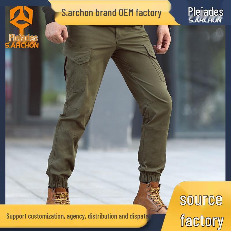 

Onken Glock Men s Tactical Cuffed Trousers: Comfortable, Versatile, Tapered Pants for Outdoor Work & Training, Spring/Autumn Wear M