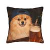Border Collie Drinking Beer Funny Dog Meme Pillow Covers Printed Cushion Cover Gift Throw Pillow Case Cover Chair Multiple Sizes