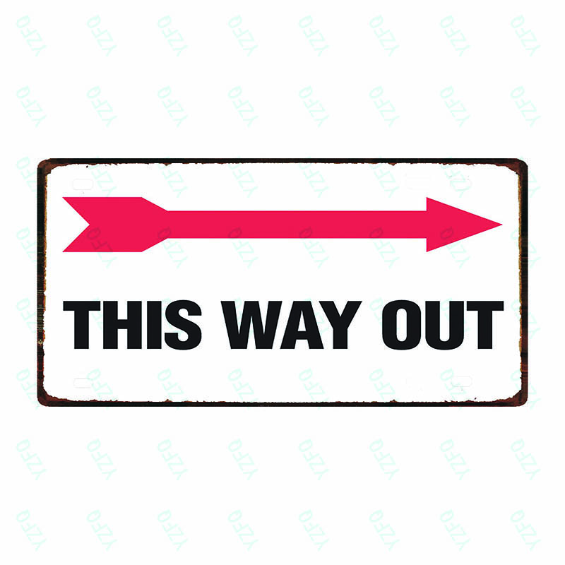 No Smoking Wifi Exit Toilet Indication Sign Tin Plate Vintage Metal Sign For Shop Bar Home Decor Poster Customizable DC0057A