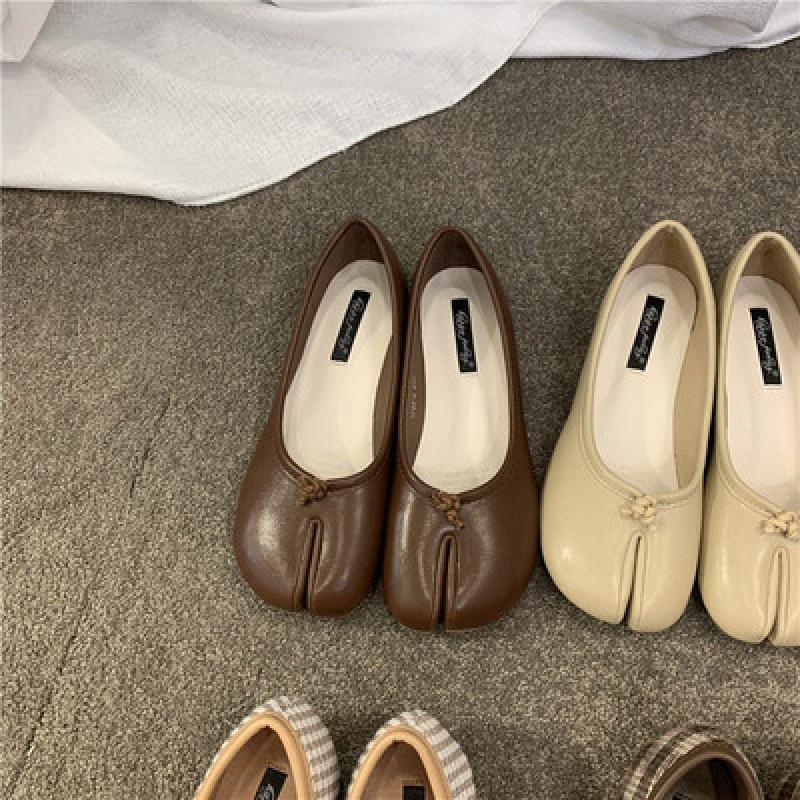 Chaussures Doudou chaussures pour femmes 2025 nouvel été sous-orteil pieds de cochon orteil paresseux chaussures fer à cheval chaussures plates simples chaussures d'automne