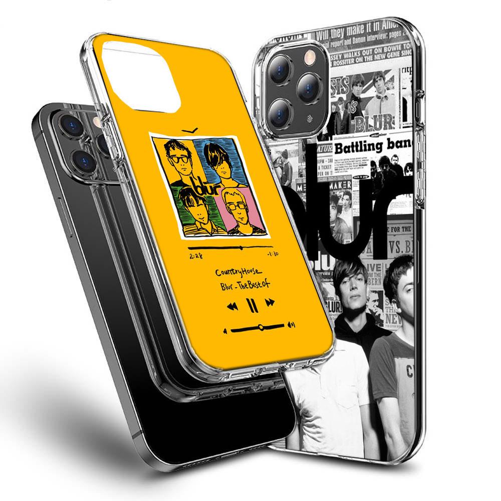 Blur Band Phone Case For Iphone 16E 15 Pro 14 Plus 17E 16 17 Pro Max Air 11 12 13 Mini Shockproof Capa Cute Cover TPU Clear