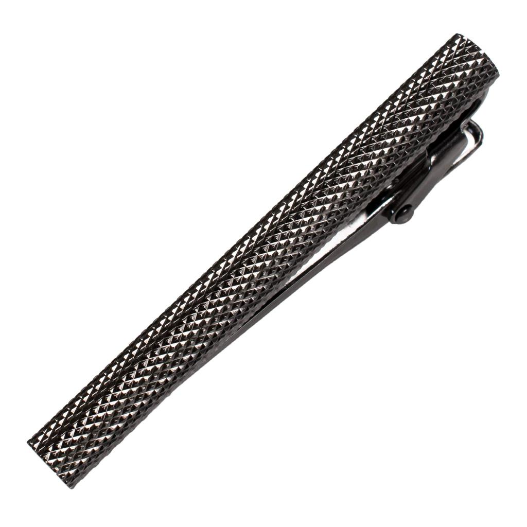 Tie Made in Brass Knurled Alligator Type [Tabarat] Pin, Men's, Japan, (Black Silver)