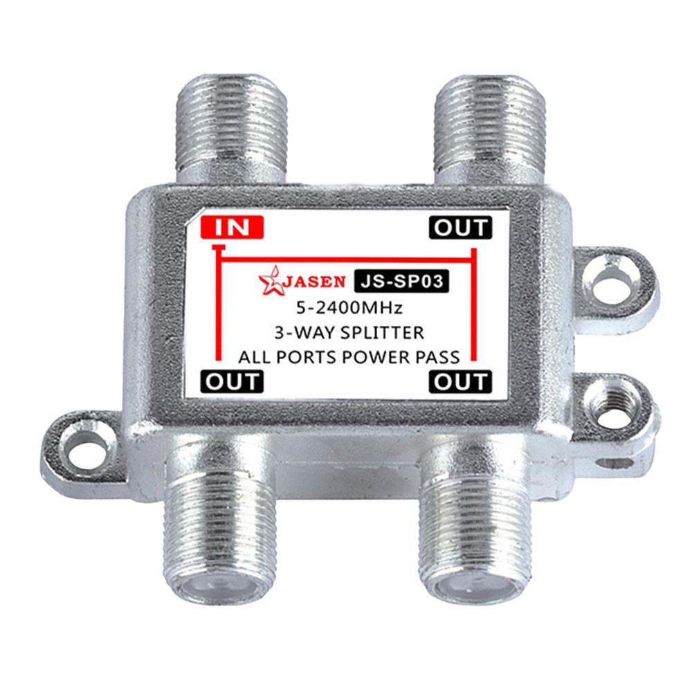 

3 Way TV Antenna Satellite Splitter Signal TV Splitter Coaxial Cable Antenna Cable F-Type Socket Female Connector Dropshipping