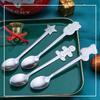 HANYANG Christmas Gift Small Spoon Snowman Spoon Scandinavian Style Cutlery Giveaway Spoon Gift Box Christmas Gift Box Gingerbread Spoon