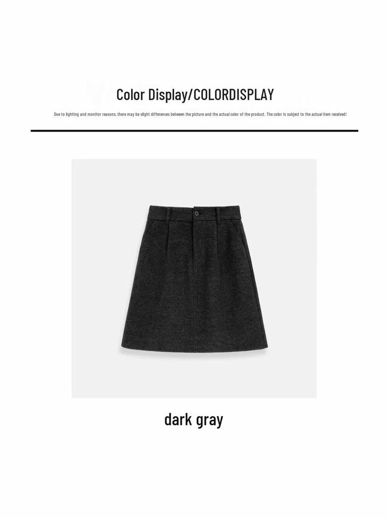 Chic French-Style Skirt: Hip-Covering, Slimming, Versatile, and Fashionable with a High-End Feel for Autumn and Winter.