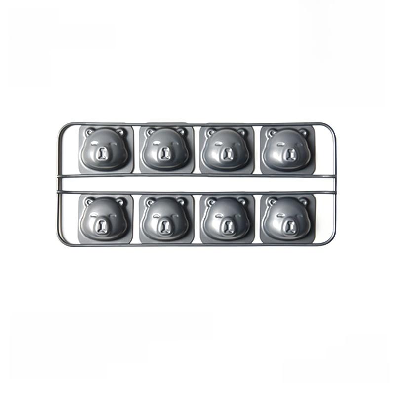 Non-Stick 8-Cavity Bear Madeleine Baking Mold Cake Baking Household Kitchen Utensils Carbon Steel Baking Tools for Oven