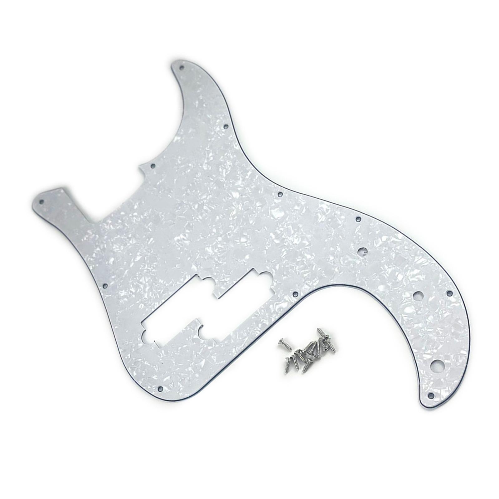 

Защитная пластина для бас-гитары Precision Bass Pickguard с 11 отверстиями, защитная пластина для электрической бас-гитары, защитная пластина для бас-гитары Precision Bass Pickguard с 4 струнами для стандартной бас-гитары Precision Bass белый