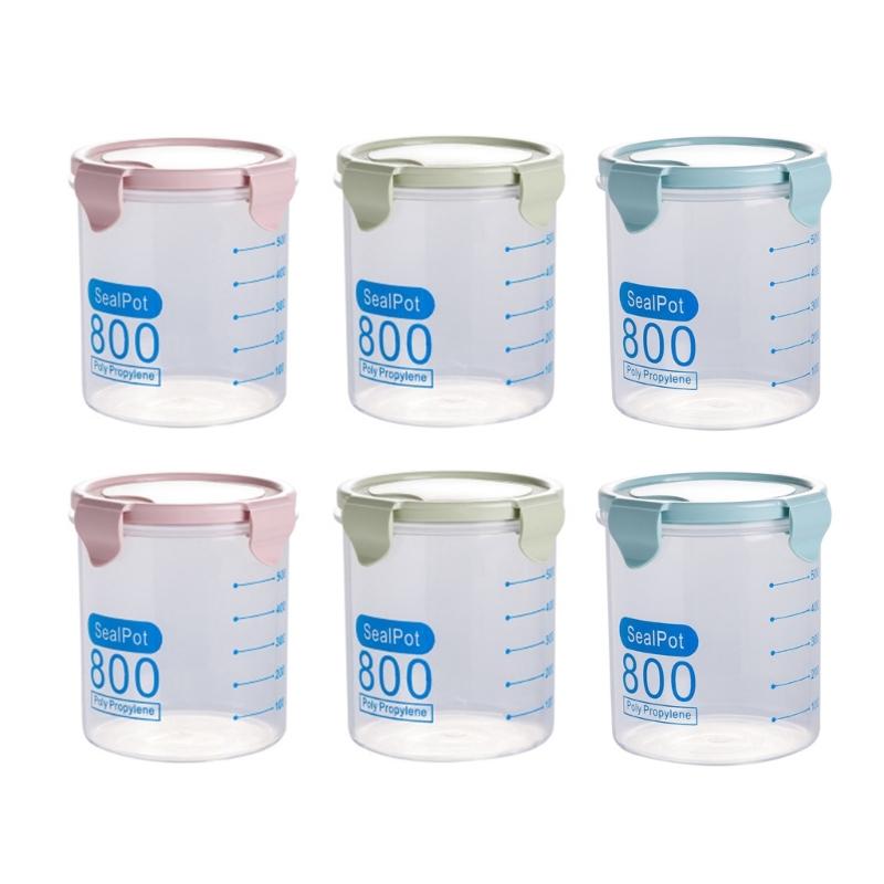 Leakproof Plastic Containers Multipurpose Transparent Kitchen Storage Solution Canister For Cereal Baking Supplies