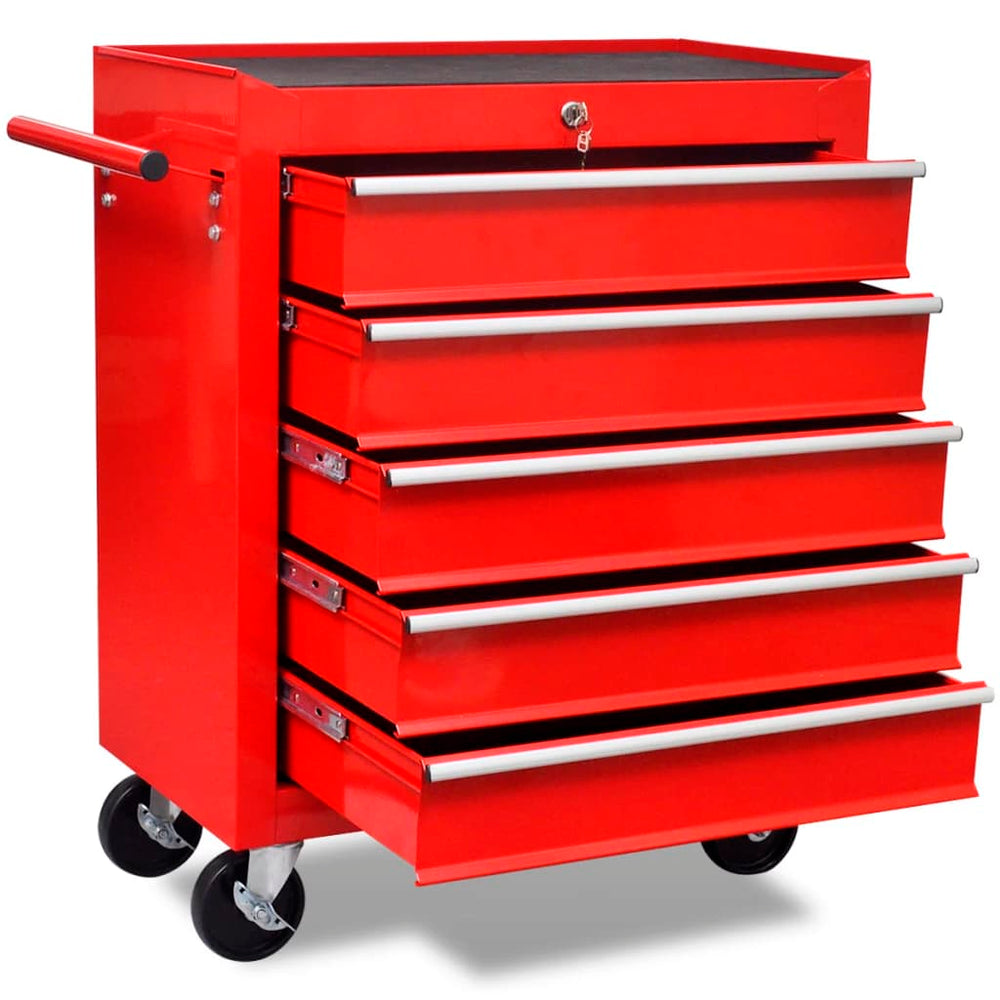 Workshop Tool Trolley with 5 Drawers