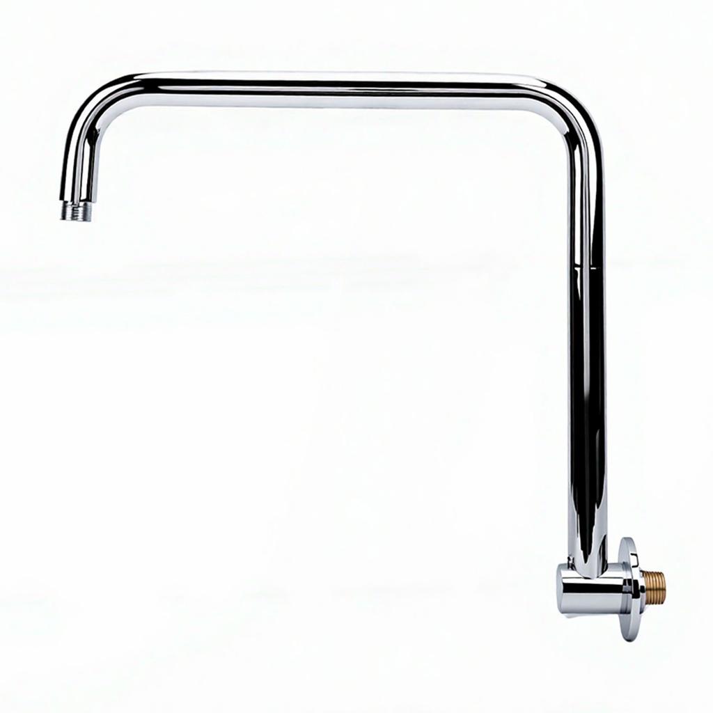S Shaped Shower Arm 360 degrees Rotating Stainless Steel Shower Extender Arm with Flange for Bathroom Accessory