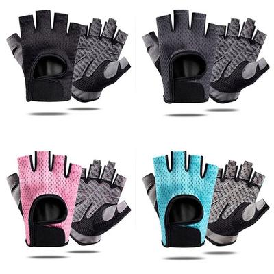 Guantes Transpirables para Entrenamiento Levantamiento de Pesas Sin Dedos Gimnasio Fitness Ejercicio Guantes de Medio Dedo para Powerlifting Mujeres Hombres