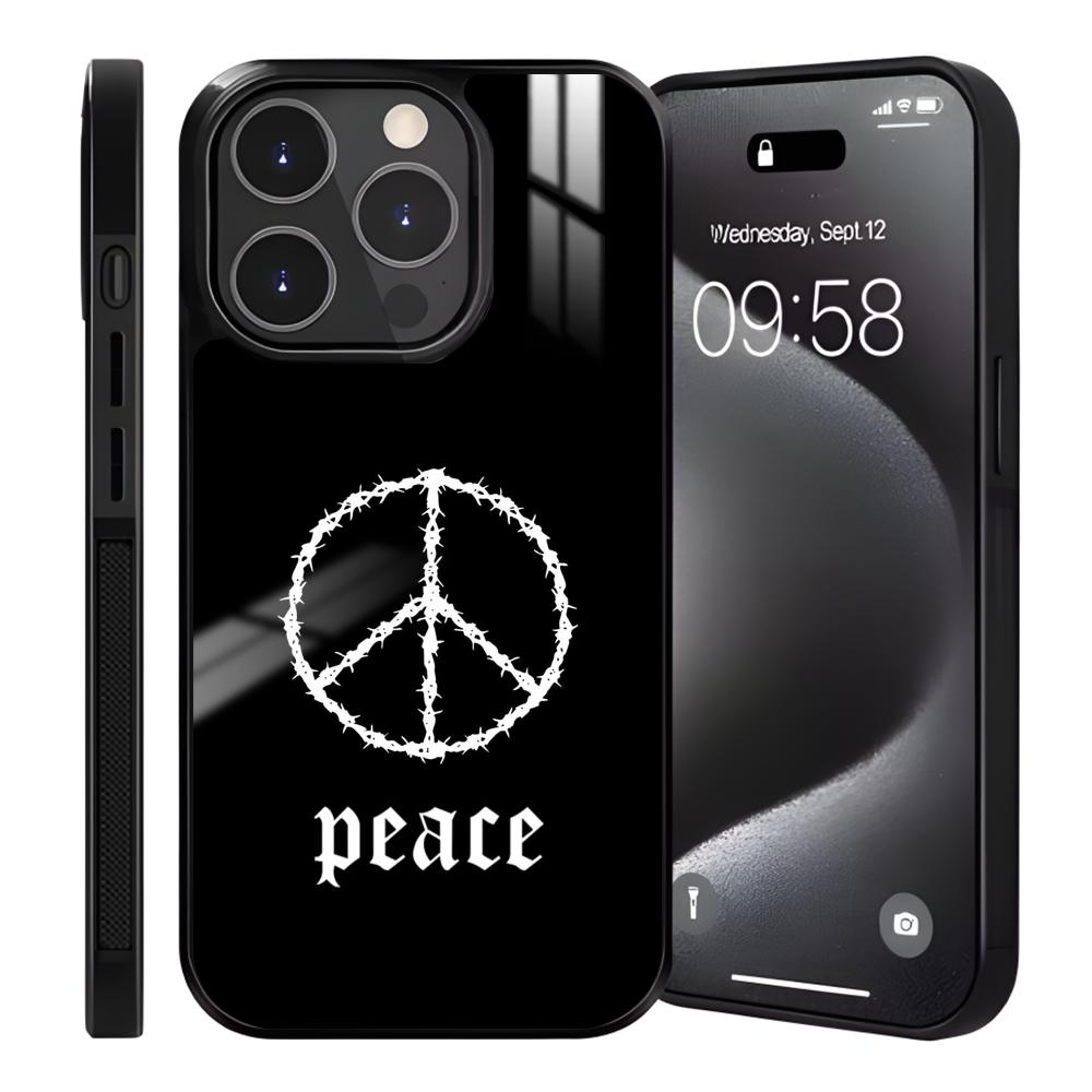 For Peace no War Phone Case For iPhone 16 15 14 13 12 11 Pro Max Plus Mini Magnetic Magsafe Wireless Charging Cover