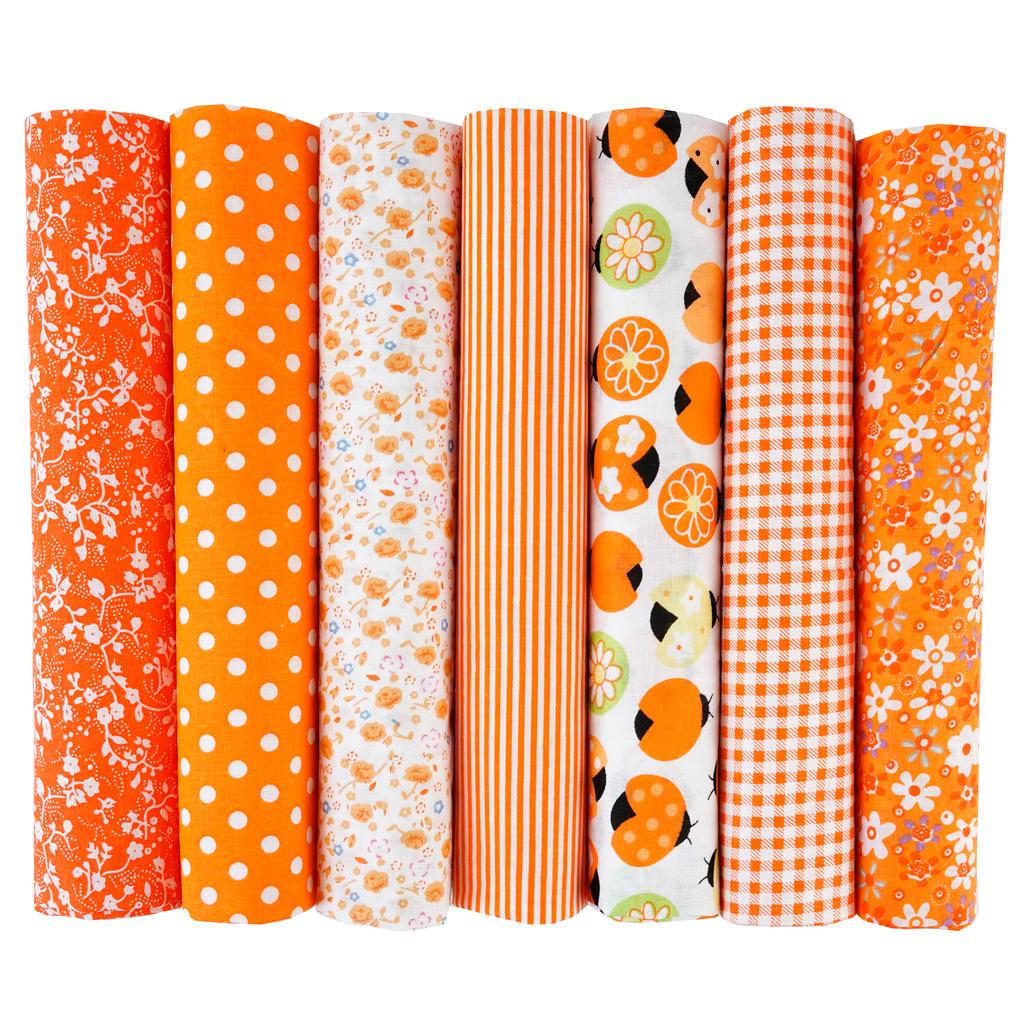 7PCS 25 X 25cm/50 X 50cm Squares Cotton Craft Fabric Cloths for DIY Bundle Patchwork Quilting Sewing Scrapbooking Artcraft