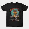 Men Black Print T-shirt Wrong Dino Stomp No-Cut Transfer Paper Print Cotton Tshirt