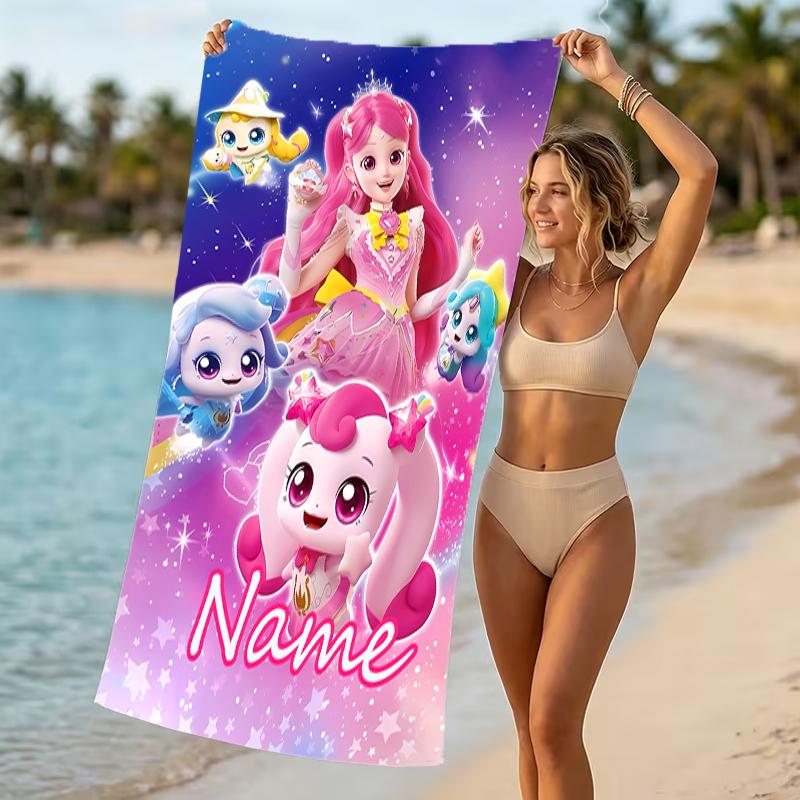 Customizable personalized beach towels Catch! Teenieping themed designs.Suitable for the beach, yoga, sports;ideal as beach accessories