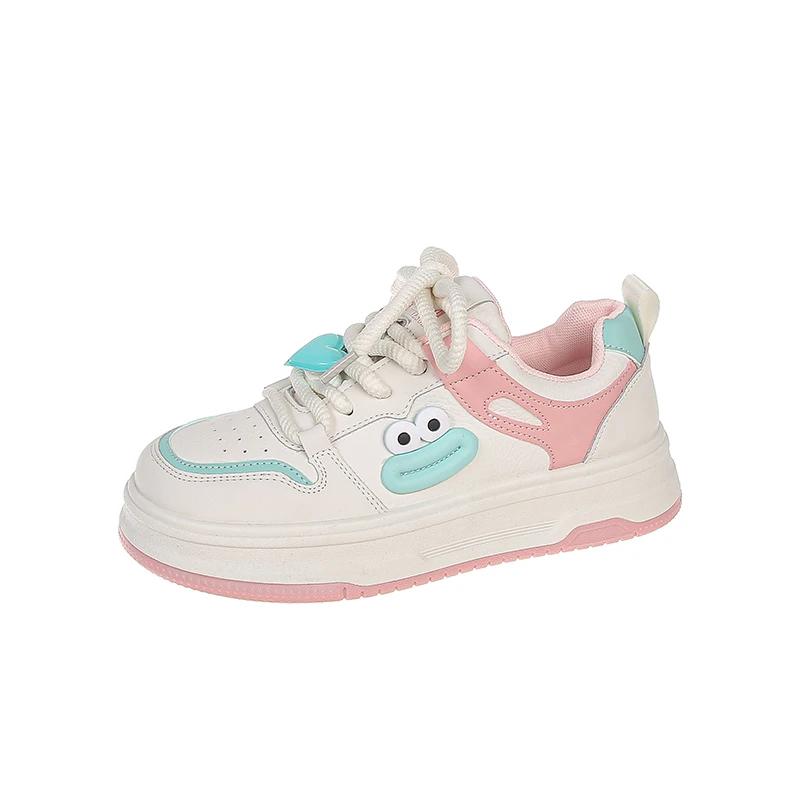 Women's Sneakers Pink Platform Sports Shoes Female Harajuku Kawaii Vulcanized Shoes Casual Cute Board Shoes Ladies Trainers