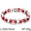 Chunky Stainless Steel Biker Bracelet For Men Women Hip Hop Inlaid Stone Bicycle Chain Bracelet High Quality Party Jewelry Gift